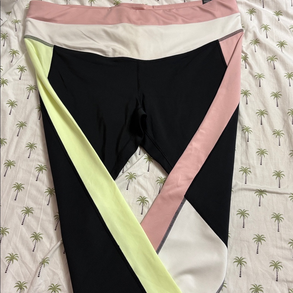 Nike Pink, White, and Black Leggings